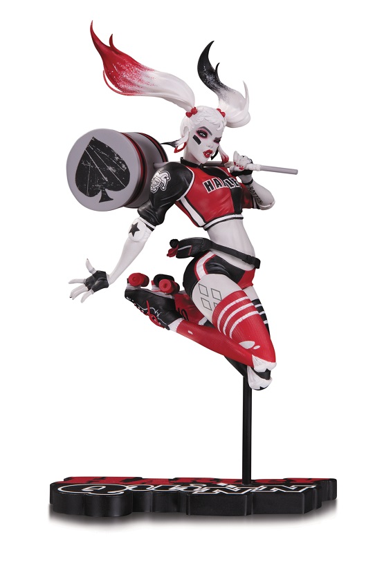 HARLEY QUINN RED WHITE AND BLACK STATUE BY BABS TARR